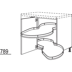 Nobilia XL-Eckschrank mit Schwenkauszug UEDSA90-45-X 37190