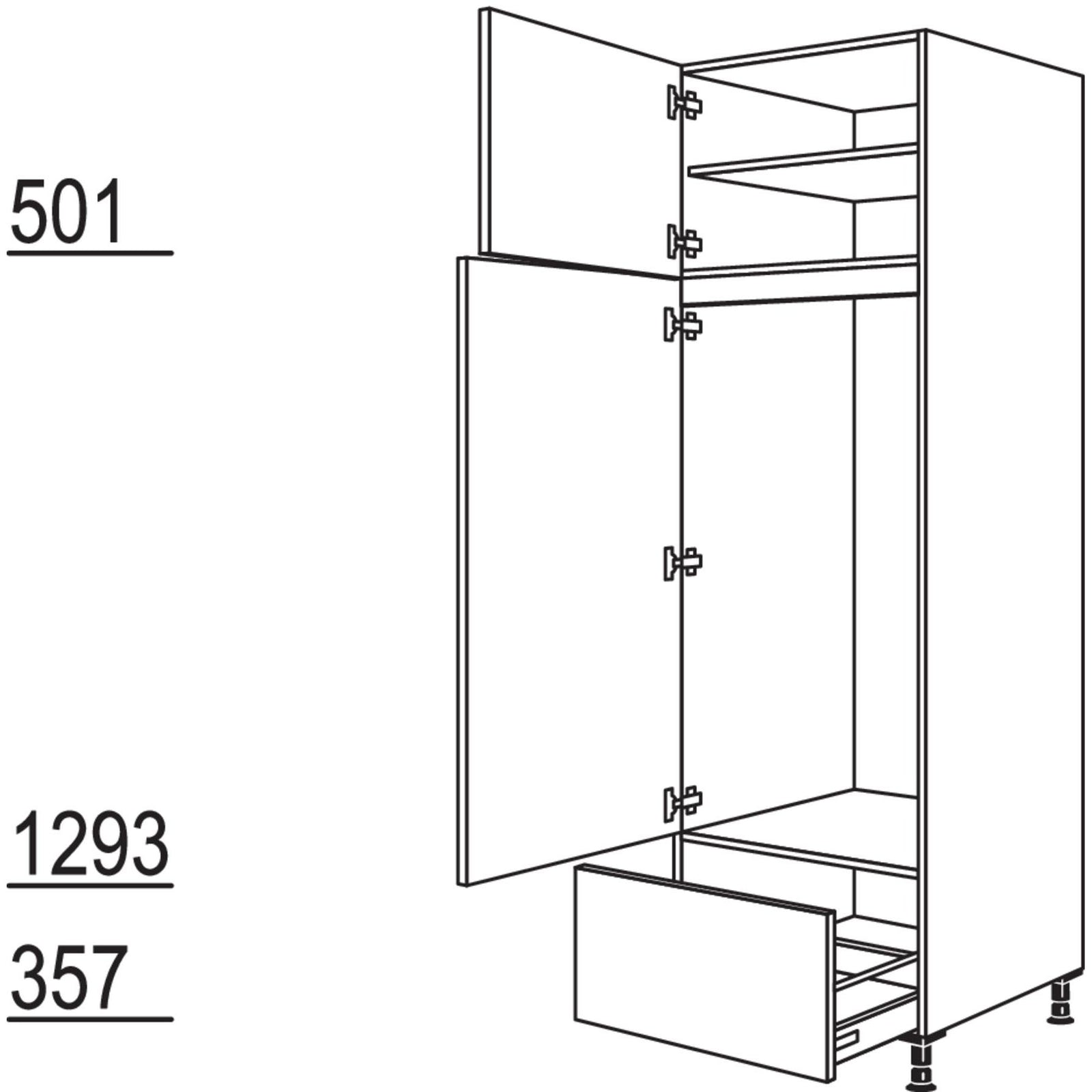 Nobilia XL-Geraete-Umbau Kuehlautomat G123A-2X 41854