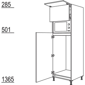 Nobilia XL-Geräte-Umbau Kühlautomat und Mikrowelle mit Lifttür G123L-2X 42862