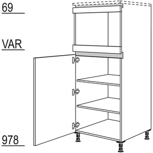 Nobilia XL-Geräte-Umbau Mikrowelle NGM-X 53337