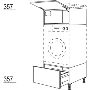 Nobilia XL-Geräte-Umbau Waschmaschine - Wäschetrockner GWST60-X 25557