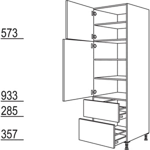 Nobilia XL-Geschirr-- Vorratsschrank H2A40-2X 42218