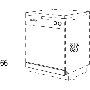 Nobilia XL-Geschirrspüler-Zwischenbau für -voll--integrierte Geschirr- spüler für GSU45-X 34800