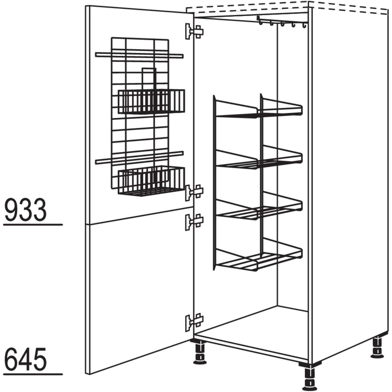 Nobilia XL-Besen-- Geraeteschrank HB60-X 31517