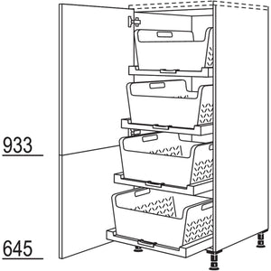 Nobilia XL-Highboard mit Wäschekorb- Tablar Laundry-Area HWTAB60-X 31569