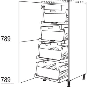 Nobilia XL-Highboard mit Waeschekorb-Tablar Laundry-Area HDWTAB60-X 37569