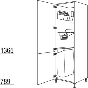 Nobilia XL-Hochschrank mit Ordnungssystem Laundry-Area HDOS60-2X 40242