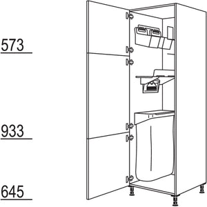 Nobilia XL-Hochschrank mit Ordnungssystem Laundry-Area HOS60-2X 40240