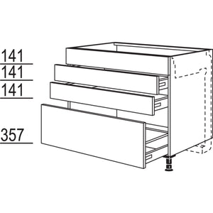 Nobilia XL-Kochstellenschrank fuer Kochfeldabzug KM2SA60-X 33387