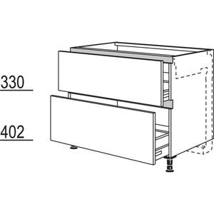 Nobilia XL-Kochstellenschrank fuer Kochfeldabzug NKM2A60-X 58335