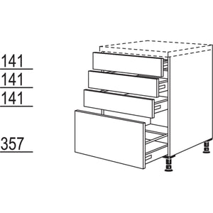 Nobilia XL-Schubkastenschrank U3SA40-X 37038