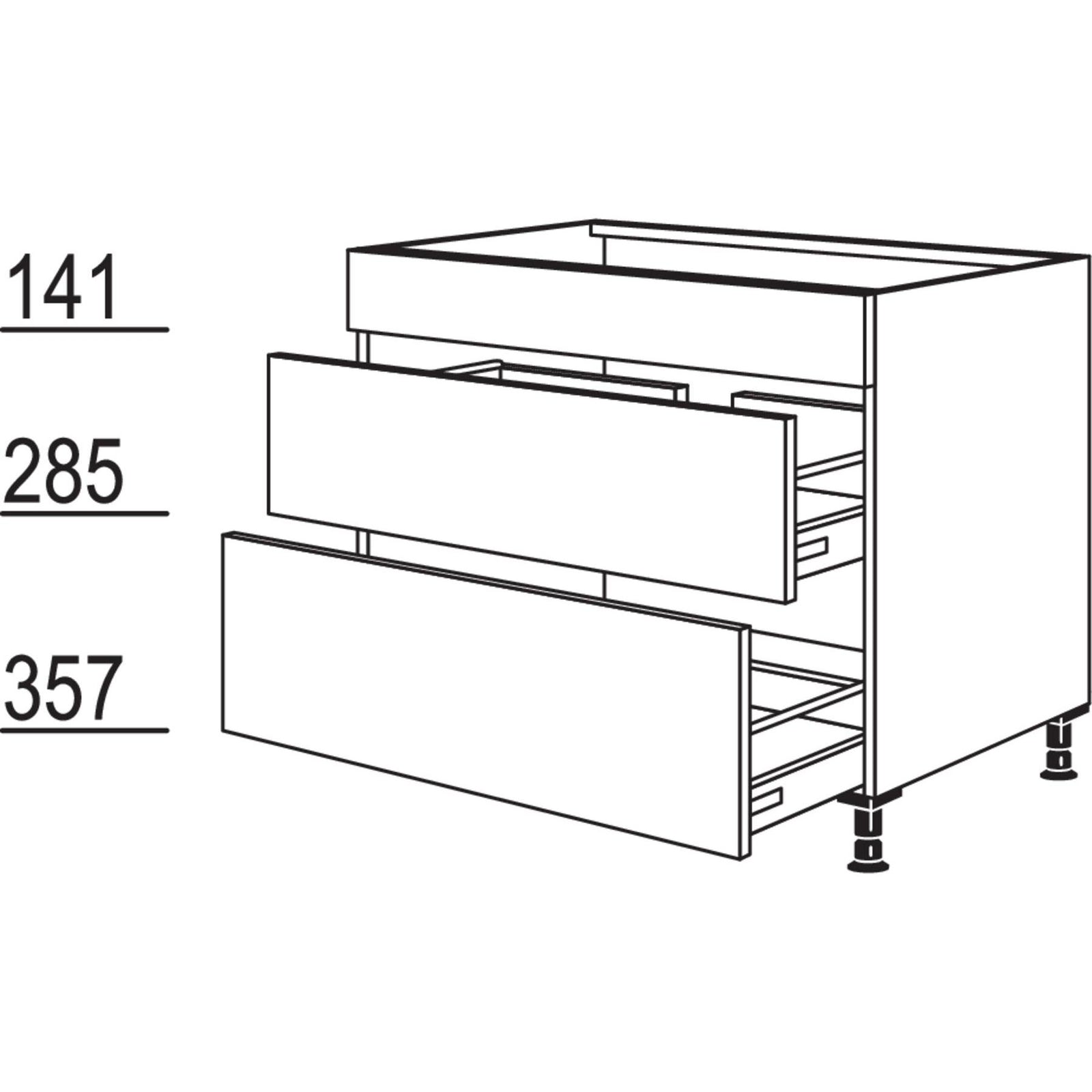 Nobilia XL-Spuelen-Auszugschrank SPU2A90-X 37196
