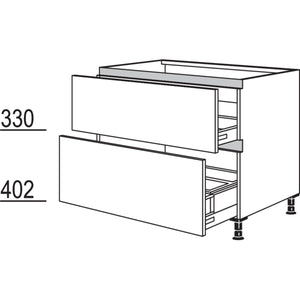 Nobilia XL-Spülen-Auszugschrank Separato NSPU2AK-ASS80-X 47232