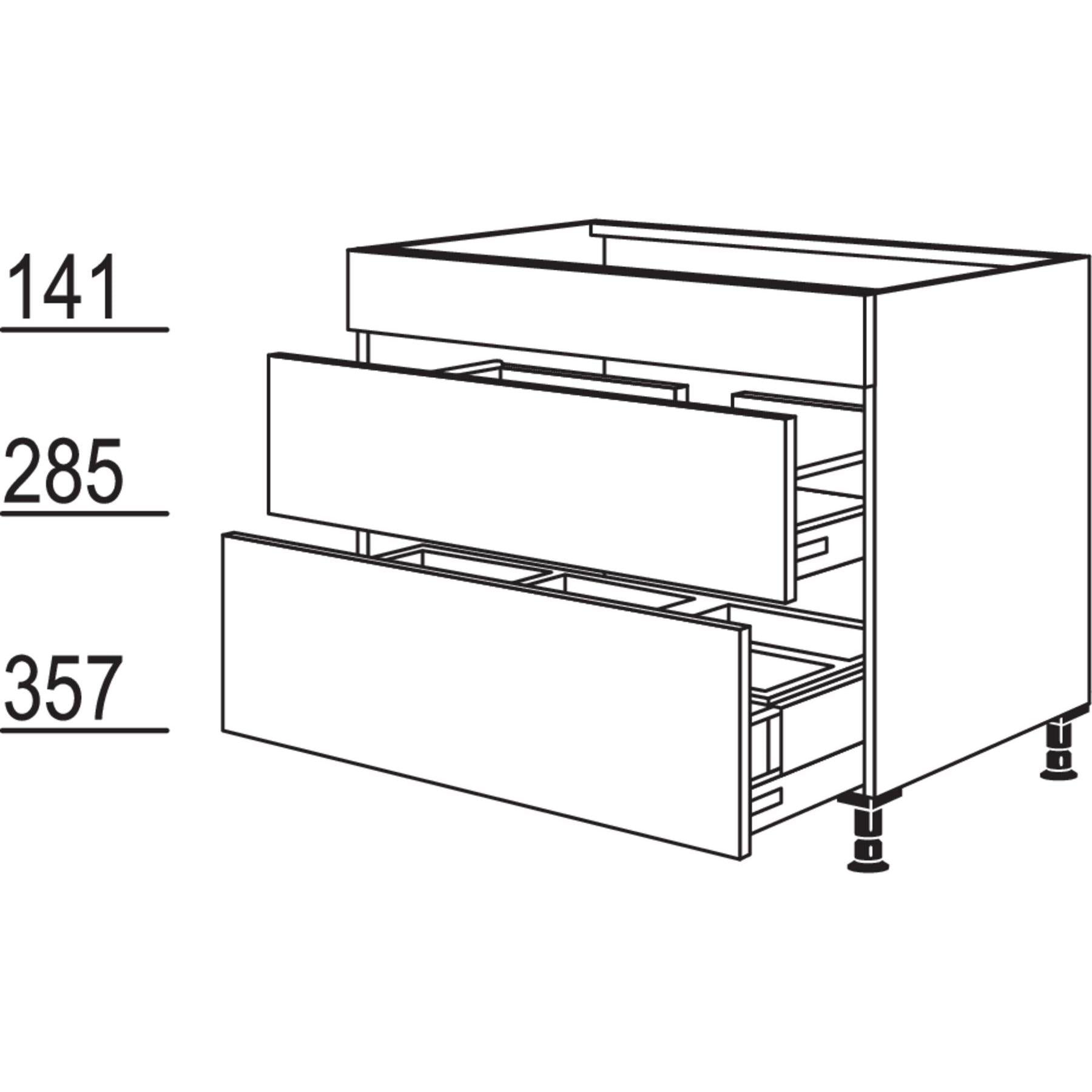 Nobilia XL-Spuelen-Auszugschrank Separato SPU2AK-AS120-X 32185