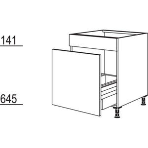 Nobilia XL-Spülenschrank mit Zargen- Cargo SPU-AS60-X 33291