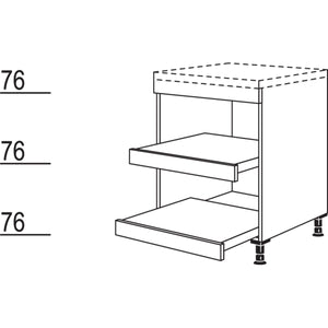 Nobilia XL-Unterschrank Landhaus mit Tablarauszügen UTAL90-X 37490