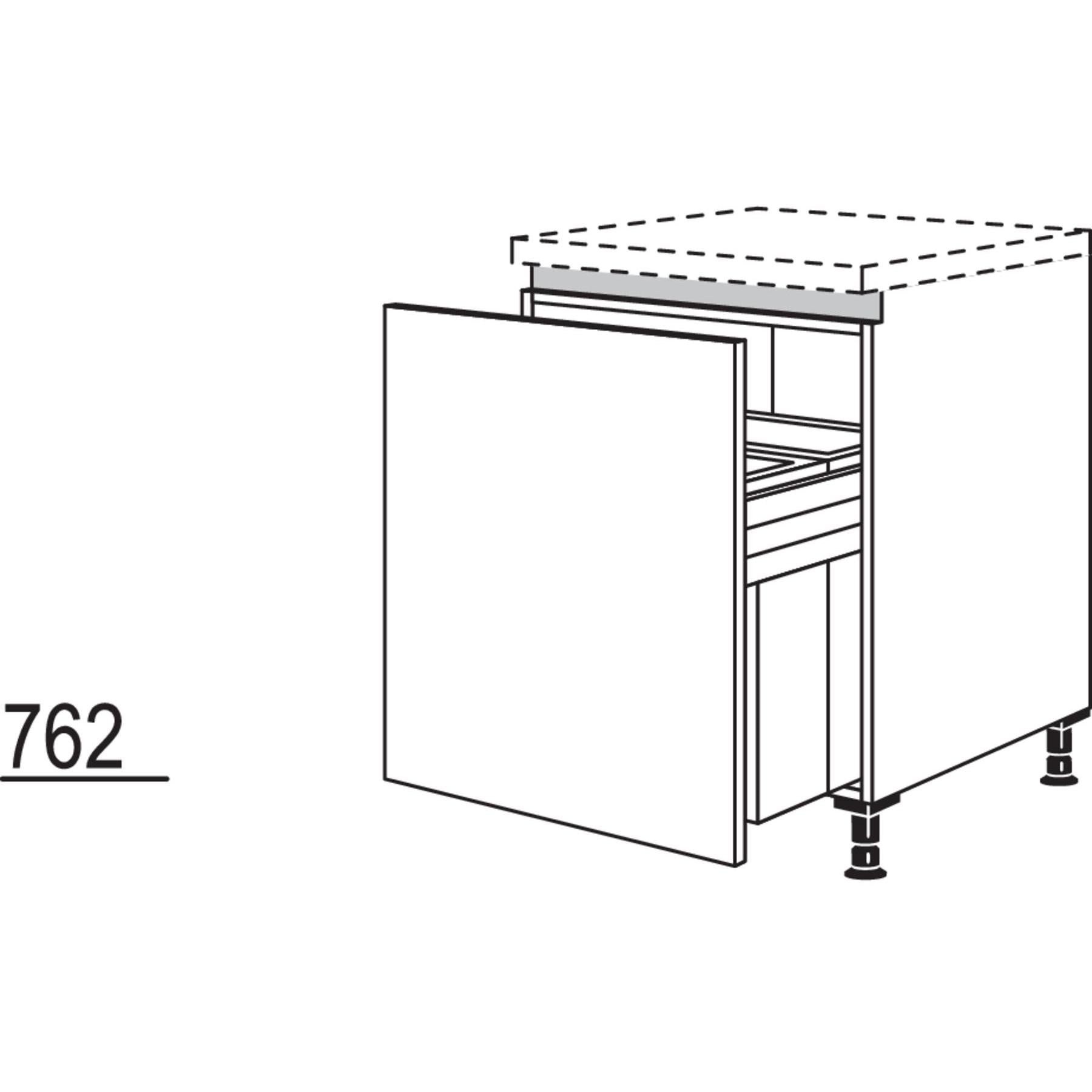 Nobilia XL-Unterschrank mit Muelltrennsystem Euro-Cargo NUASL-EC50-X 56472