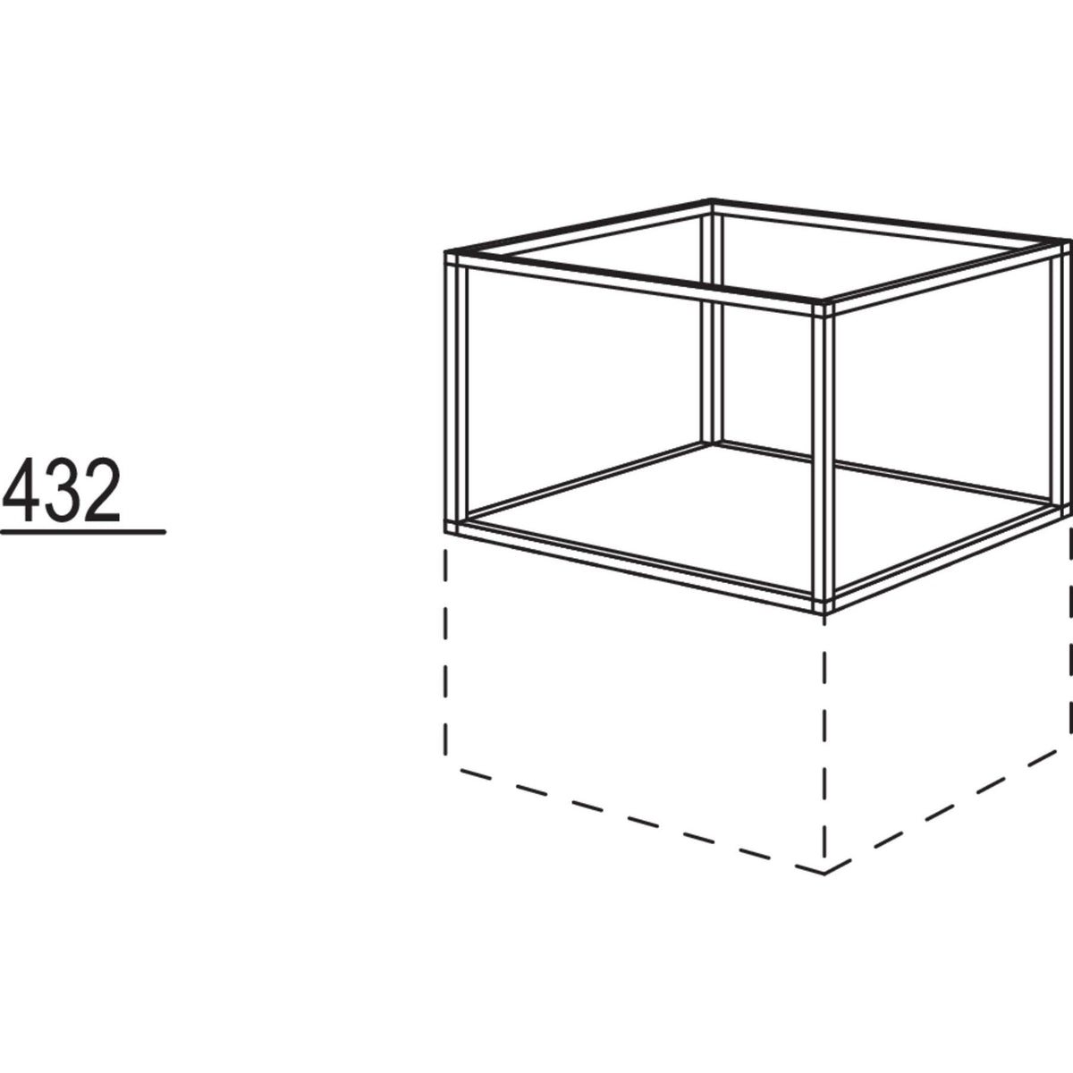 Nobilia XL-Unterschrankregal Smartcube URSC60-43 43616