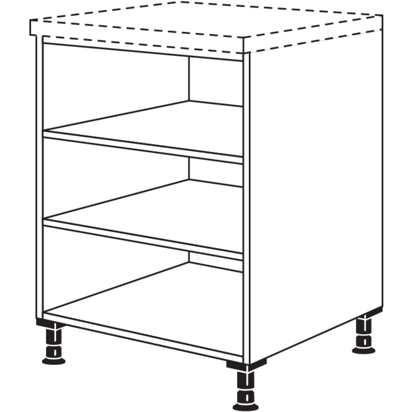 Nobilia XL Open shelf base unit UR15-X 15 cm
