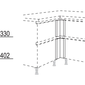 Nobilia XL-Winkelpassstück in geteilter Optik- variabel NUPET-V-X 57177