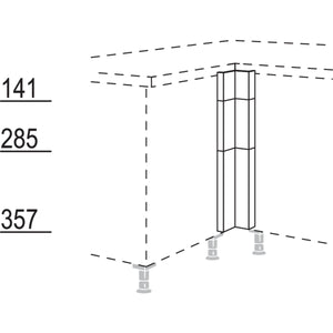 Nobilia XL-Winkelpassstück in geteilter Optik- variabel UPE-VSA-X 34151