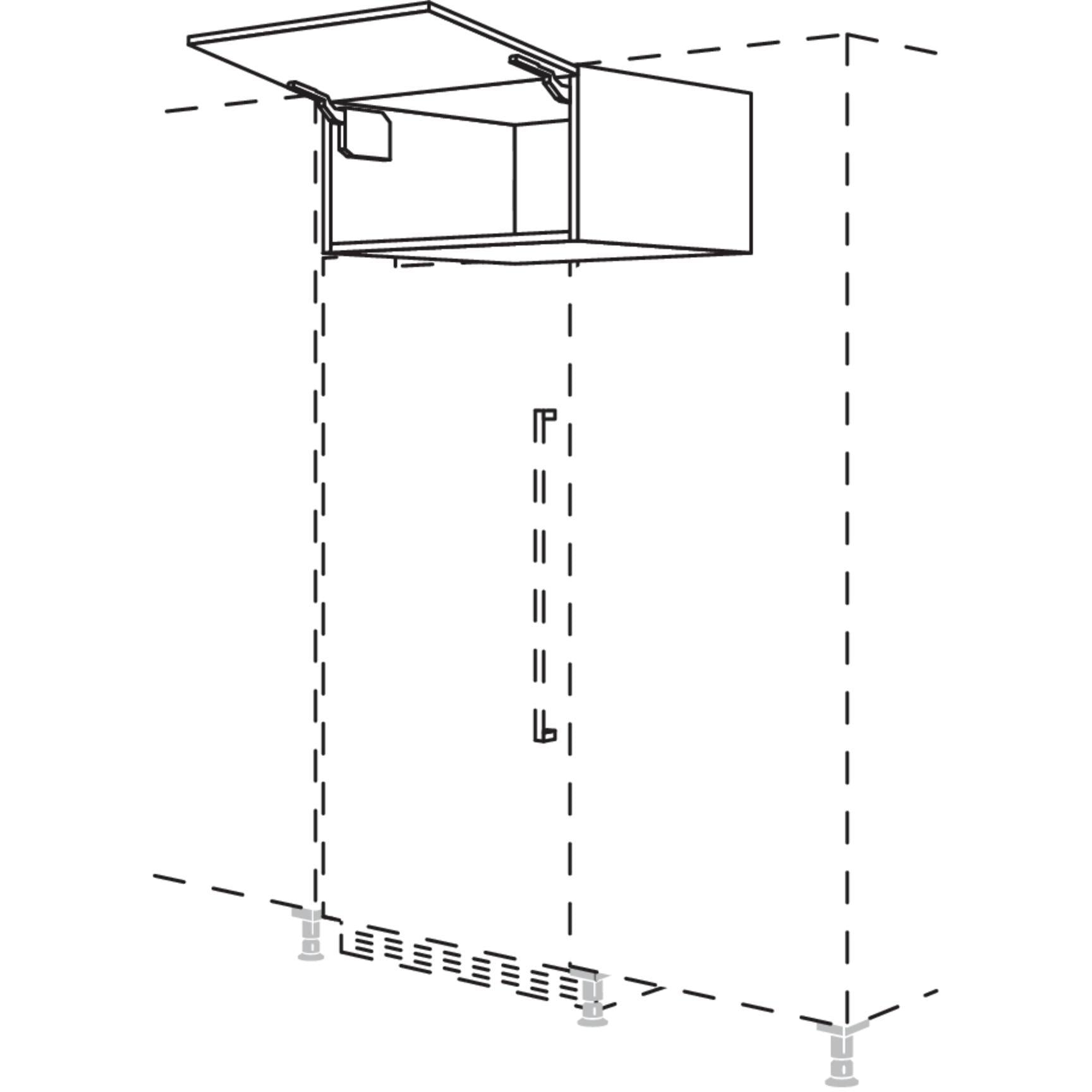 Nobilia Ueberbauschrank fuer freistehende Kuehlschraenke UFKK60-29 28693