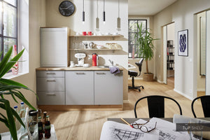Pino Küche Küchenzeile Achatgrau 180cm konfigurierbar E-Geräte -top-shelf.de