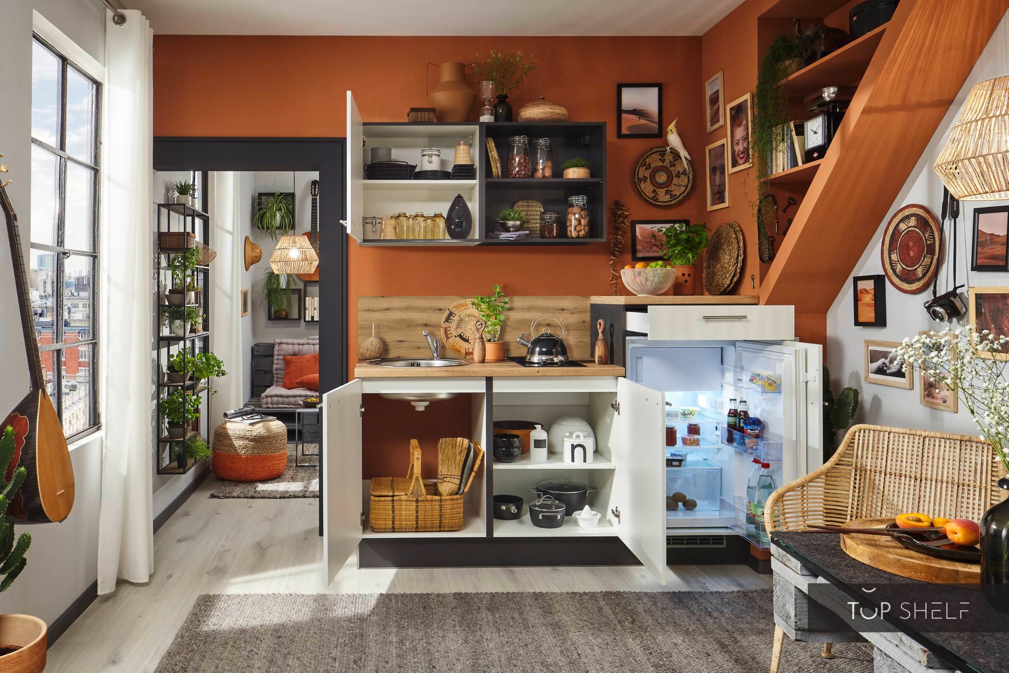 Pino Küche Küchenzeile weiß 180 cm konfigurierbar E-Geräte-top-shelf.de-