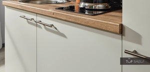 Pino Küche Küchenzeile weiß 180cm Detail Front - top-shelf.de-
