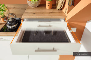Pino Küche Küchenzeile weiß 180cm Detailansicht Schubkasten Soft Close - top-shelf-