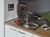nobilia Arbeitsplatte 354 Beton Schiefergrau mit Nischenverkleidung Küchenarbeitsplatte Langteile Küche