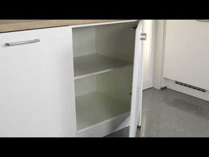 Mueble bajo nobilia 90 cm 2 puertas blanco 1 estante cuerpo mueble cocina UD90