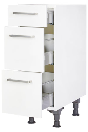 Küchen Unterschrank 30cm in Weiß mit Schubladen Küchenblock Küchenzeile nobilia Unterschrank nobilia 