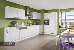 nobilia Einbauküche Speed 259 Seidengrau  320 + 120 cm  Küche Küchenzeile konfigurierbar komplett mit E-Geräten spiegelverkehrt