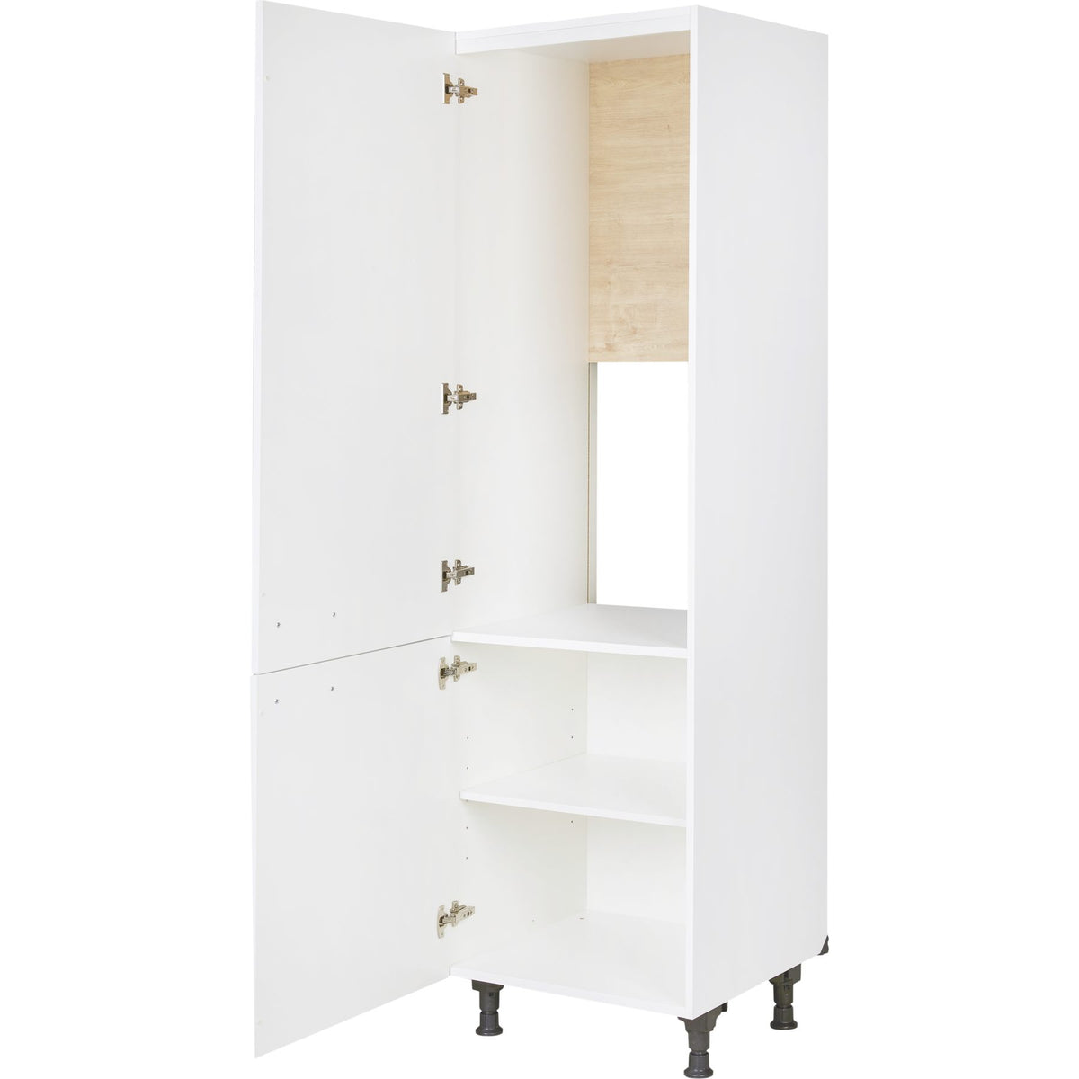 nobilia tall cabinet 60cm white 2 doors 1 shelf device conversion for
