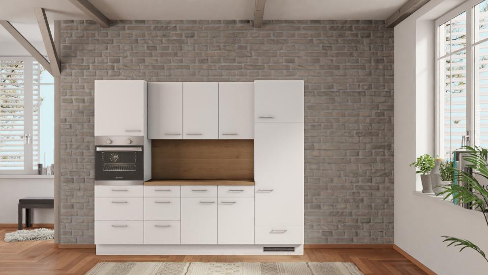 nobilia Küche Bornheim 255 cm weiß Kaufen Günstig Eiche Provence Teeküchenzeile