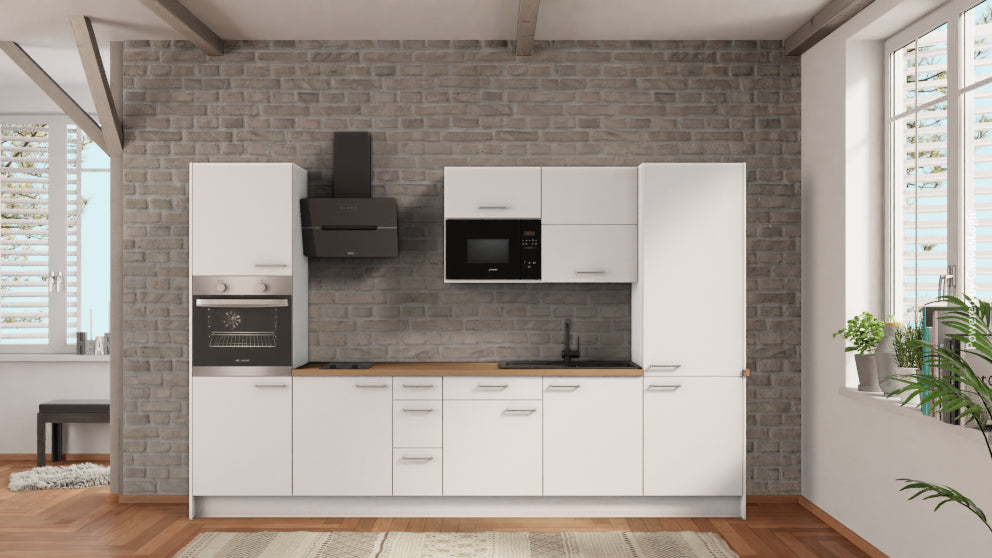 nobilia Cocina Dormagen 330 cm Blanco mate con precios Roble Provenza barato desde fábrica comprar