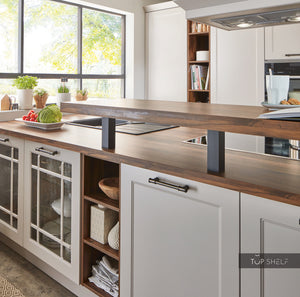 nobilia Küche mit Kücheninsel Chalet 881 Lack Sand Matt 270+380 cm konfigurierbar mit E-Geräten Detail