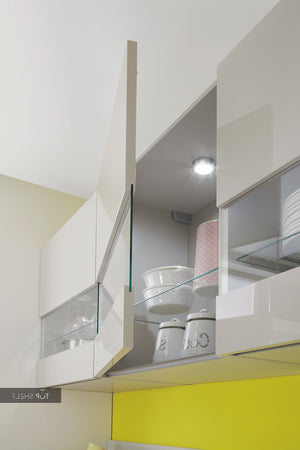 nobilia Küche Küchenzeile Focus 460 Lack Sand ultra-hochglanz 340+180cm konfigurierbar mit E-Geräte Wandschrank spiegelverkehrt