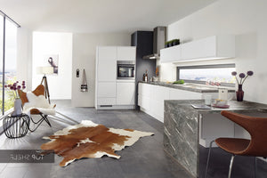 nobilia Küche Küchenzeile Inline 551 Lack Alpinweiß matt 480+120cm konfigurierbar mit E-Geräten spiegelverkehrt
