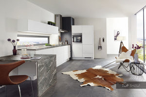 nobilia Küche Küchenzeile Inline 551 Lack Alpinweiß matt 480+120cm konfigurierbar mit E-Geräten