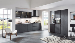 nobilia kitchen Structura 403 oak Nero handleless 300 + 180 cm configurable -
