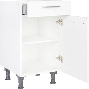 nobilia Küchen-Unterschrank US45  Weiß mit Schublade 45cm, 1 Einlegeboden, Rechtsanschlag