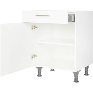 nobilia Küchen-Unterschrank US60  Weiß mit Schublade 60cm, 1 Einlegeboden, Anschlag links
