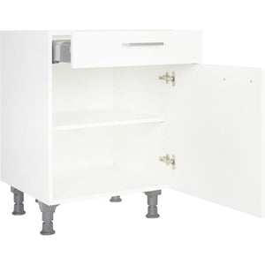 nobilia Küchen-Unterschrank US60  Weiß mit Schublade 60cm, 1 Einlegeboden, Rechtsanschlag