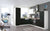 nobilia Winkelküche Eckküche Touch 340 Lacklaminat Schwarz supermatt 310x250 cm konfigurierbar mit E-Geräten mit Highboard