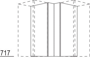 nobilia Winkelpassstück für Hängeschrank Wandschrank WPE 45
