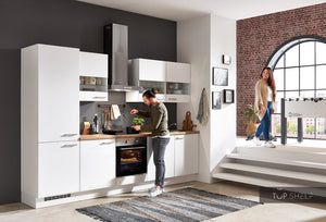 nobilia elements kleine Einbauküche in Weiß 300 cm komplette Küche mit Geräten online P