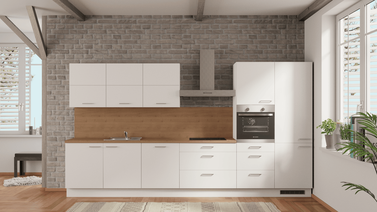 nobilia Küchenplaner Einbauküche &quot;Bremen&quot; Küchenzeile Alpinweiß nobilia - top-shelf.de
