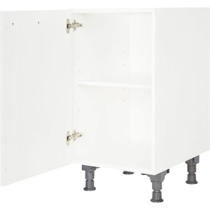 nobilia vormontierter Küchen-Unterschrank UD45, 1 Tür, 1 Einlegeboden, 45cm Weiß links